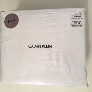 DONOTBUY

NWT Calvin Klein pink polka dot full sheet set